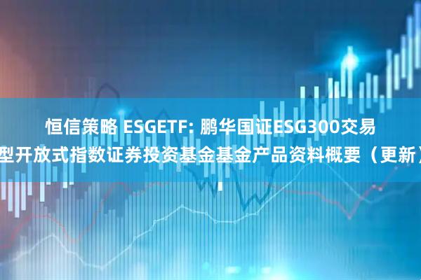 恒信策略 ESGETF: 鹏华国证ESG300交易型开放式指数证券投资基金基金产品资料概要（更新）